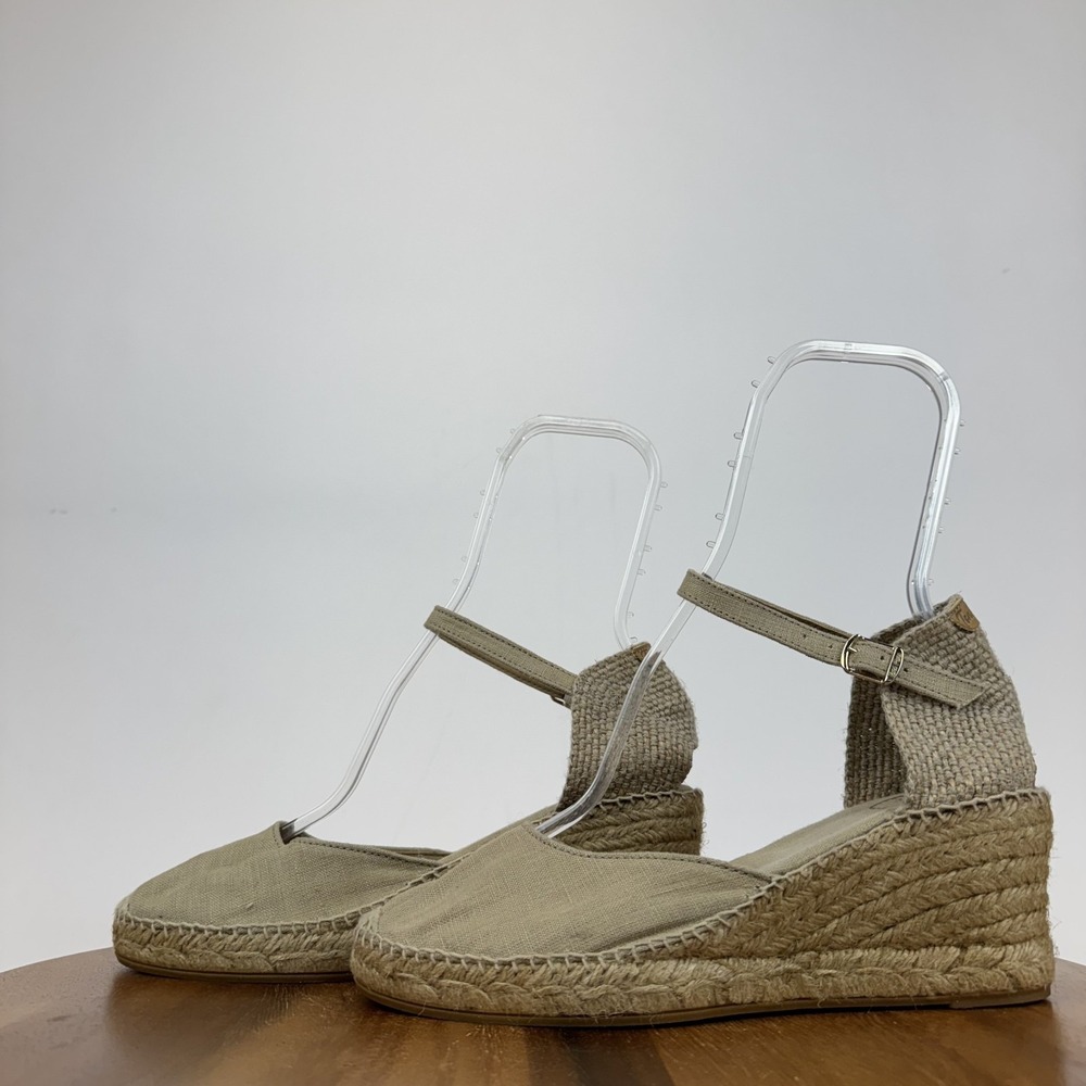 Womens Toni Pons Caldes Linen Ivory Espadrille Wedge Sandals Size EU 40 GUC - Picture 2 of 8